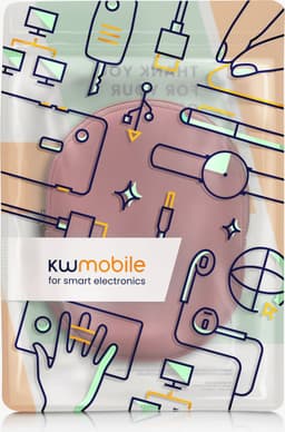 kwmobile hoes geschikt voor Sony WH-CH520 / WH-CH510 / MDR-ZX110 - 22,5 x 17 cm - Beschermhoes voor headset in donkerroze - Van neopreen — thumbnail 4