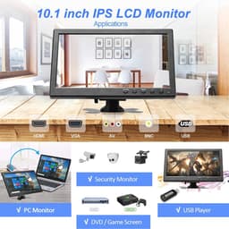 Draagbare 10,1 inch LCD-monitor voor Computer en Bewaking met Meerdere Ingangen — thumbnail 2