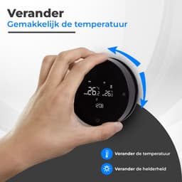 Nince Thermostaat CV ketel - Slimme Thermostaat Voor CV - Digitaal - Handmatig Programmeerbaar - Incl RF module — thumbnail 2