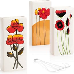 Luchtbevochtiger voor verwarming - keramische radiator luchtverdamper met bloemmotieven - 3-pack — thumbnail 1