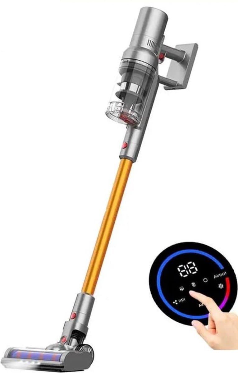 DoneMore® - snoerloze - steelsotfzuiger - handstofzuiger - LED touchscreen - slimme stofsensor - krachtige zuigkracht — afbeelding 1