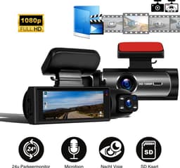 Dashcam voor auto - 170 Graden Kijkhoek - Nachtzicht - FullHD video - Wifi - Super compact - Parkeermodus - 3.16 Inch Scherm — thumbnail 4