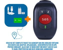 Weewise WS62 - GPS Horloge Senior - Smartwatch voor Ouderen - Persoonlijke alarmen - alarm horloge ouderen - GPS Horloge Alzheimer - Valdetectie
