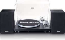 Lenco Platenspeler met Bluetooth - Twee externe Speakers - Ingebouwde Versterker - LS-500BK - Zwart — thumbnail 1