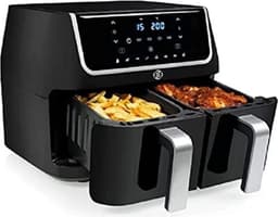 Equivera Dubbele Airfryer - Dubbele Mand - Dual Cook - Heteluchtfriteuse - Verschillende Programma's - Dual Zone - Mega — thumbnail 1