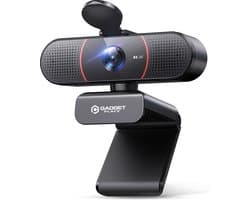 4K Ultra HD Pro Webcam met Ruisvrije Microfoon - Incl. Webcam Cover en USB Adapter - Voor Laptop en PC - Windows en Mac