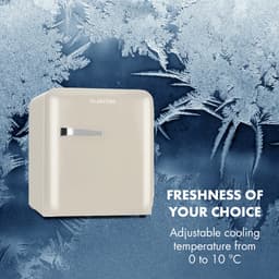 Klarstein Minibar minikoelkast voor kamers, 48 ​​liter minikoelkast voor drankjes en cosmetica, kleine , kleine en stille koelkast, verstelbaar schap, kleine huidverzorgingskoelkast 0-10 °C - Mini Koelkast - 48L - Mini Fridge — thumbnail 3