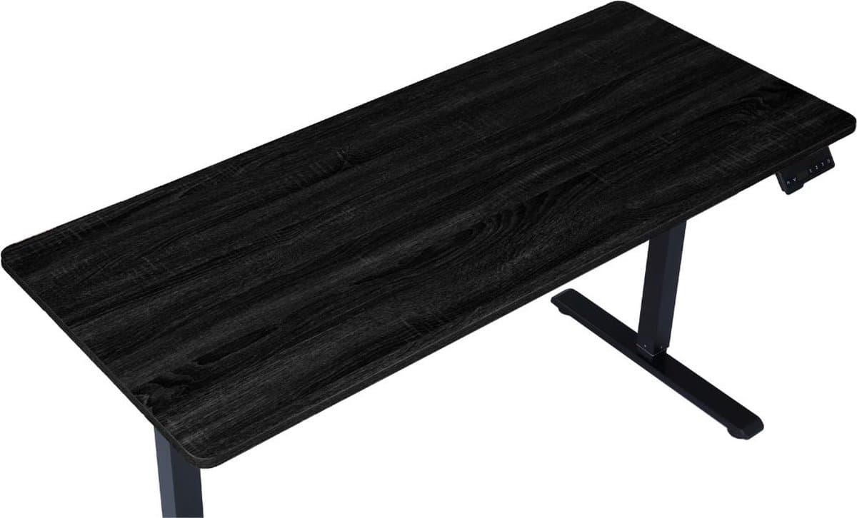 OfficeSense OS50 Zit Sta Bureau Elektrisch 120 x 60 CM - Verstelbaar in hoogte - Zwart Eiken Blad — afbeelding 1
