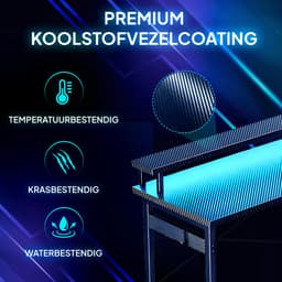 Lugia Hoekbureau - Gaming Bureau - L-Vormig 130cm x 78cm x 48cm - Bureau - Led Verlichtingen - Krasbestendig - Monitor Stand - Stopcontact - Gaming Desk - Game Bureau — thumbnail 6