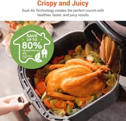 Airfryer 5L Met 11 Voorgeprogrammeerde Programma's - Slimme Heteluchtfriteuse Met Aanraakscherm, Wifi En Receptenapp — thumbnail 14