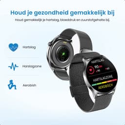 AVALUE Smartwatch Dames - Horloge met Stappenteller geschikt voor IOS, Smartwatch Android en HarmonyOS geschikt - Met Extra Bandje — thumbnail 3