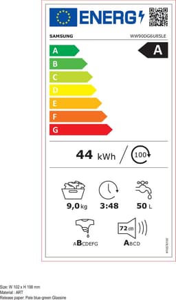 Samsung WW90DG6U85LE - Wasmachine - 9KG - 10% zuiniger dan energielabel A - Autodose - Zelfreinigende wasmiddellade — thumbnail 10