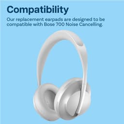 Vervangende Oorkussens voor Bose NC700 / Bose 700 Noise Cancelling Hoofdtelefoon van MMOBIEL - Memory Foam en Protein PU Koptelefoon Oorkussens - Noise Isolation Earpads – Licht Grijs — thumbnail 3