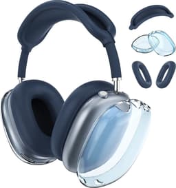 Siliconen Hoes voor AirPods Max Hooftelefoons van MMOBIEL – Transparant Zacht TPU Oorschelp Beschermhoes, Siliconen Oorkussens Beschermhoes, Hoofdband Beschermhoes – Anti-Kras Beschermer – Blauw — thumbnail 1
