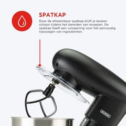 Bourgini Kitchen Chef Plus Keukenmachine - 5.5L Mengkom - 1400W - Zwart - Keukenmixer - Keukenrobot — thumbnail 2