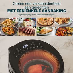 Princess 182270 Airfryer XL - Cyclonic Vision - 5L Heteluchtfriteuse - PFAS vrij - Skylight Kijkvenster en Digitaal Display - 8 Programma's en 1500W - Inclusief Grillrek en Shake Reminder - 182270 — thumbnail 10