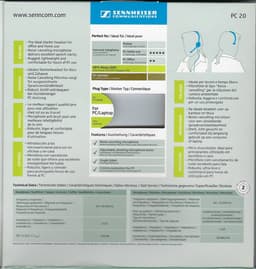Sennheiser Communications - Headset met microfoon (Sennheiser hoofdtelefoon PC20) - 3.5mm Connectors for PC — thumbnail 3