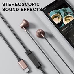Oortjes met Draad USB C Zwart 711 - USB-C Aansluiting - In-Ear Oordopjes met Draad - Bedrade Oortjes — thumbnail 5