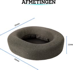 Somstyle Oorkussens Geschikt voor Steelseries Arctis 1, 3, 5, 7, 7P, 7X, 9 , 9X Pro & Prime (Wireless) Headset - 2 Stuks - Zacht Schuim - Donkergrijs — thumbnail 4
