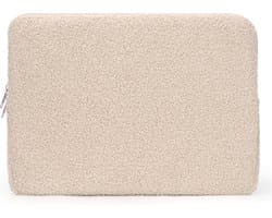 Casemania Laptop Sleeve - Beige - Teddy Sleeve Bag - Laptophoes & Tablet Hoesje Geschikt voor 15 tot 16 inch