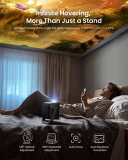 JMGO N1S Ultra 4K - 2.800 ANSI lumen - Beamer- Projector- drievoudige laserprojector voor Netflix - cardanische directe beeldcorrectie- 300 inch - Blu-ray 3D- HDR10- 20W dubbele speakers met DTS-HD en DD+ — thumbnail 2