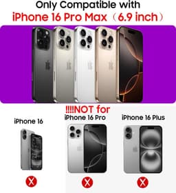 AziLine Magnetische Premium Goud Hoes voor iPhone 16 Pro Max – Stijlvolle Bescherming met Ingebouwde MagSafe en Camera Lens Bescherming Geschikt voor Apple iPhone 16 Pro Max — thumbnail 2