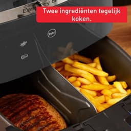 Tefal Easy Fry & Grill EY8014 XXL 6,5L - 2-in-1 Heteluchtfriteuse met Uitneembare Verdeler - Blauw Airfryer met 8 Automatische Kookprogramma's - Beste Grote Airfryer van Tefal - Digitaal Display - Extreem stil - Koken Zonder Olie - Anti Aanbaklaag — thumbnail 6