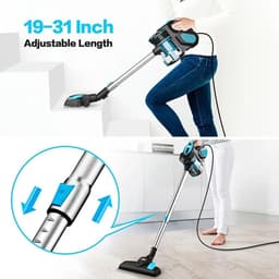 Bedrade Stofzuiger I5 Handheld Stick Vacuüm - 18Kpa 600W Krachtige Zuigkracht, Stofzuiger zonder Zak, Draadloze Vacuüm Cleaner voor Huishoudelijke Reiniging — thumbnail 2
