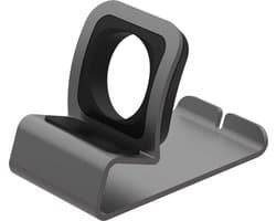 DrPhone SSH2- Houder voor IOS Smartwatch - IOS Compatible Watch - Aluminium - Oplaadstation - Grijs