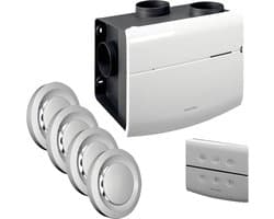 Orcon alles-in-een pakket randaarde stekker MVS 15RHB 520m3/h + vochtsensor + rft bediening + 4 ventielen — afbeelding 1