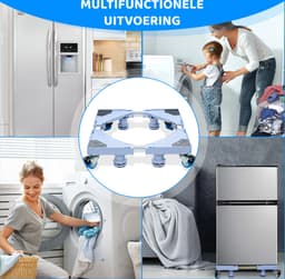 Krexs Wasmachine Verhoger - Meubelroller – Meubeltransporter - Meubelverplaatser – Met 4 wielen — thumbnail 4