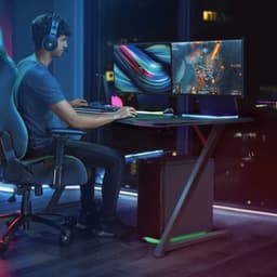 ACAZA Bureau - Game Bureau - Metalen Poten - Premium Gaming Tafel - 108x60x70cm - Zwart — thumbnail 5