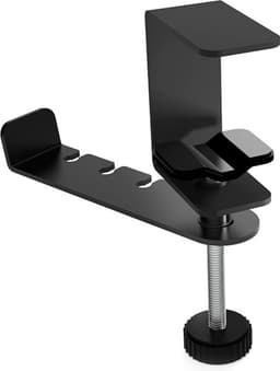 Koptelefoon houder - Gaming headset hanger - Headset stand - Haak - Bureau klem - Kabel organiser - Clip - Mount - Tas houder - Bureau beugel - zwart — thumbnail 5