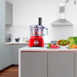 TurboTronic TT-FP800 Food Processor - 800W - 1.2 L - Rood — thumbnail 4