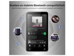 MP3-speler 80 GB met Bluetooth en WiFi, MP3-muziekspeler met Spotify, Amazon Music, Audible, Apple Music, 4 inch touchscreen, Android MP3-streaming (Zilver) Zonder Play Store — thumbnail 2