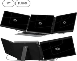 Screenmate® Flip Portable Monitor 14” - Draagbare Monitor met Beschermhoes - Extra Scherm Laptop - Draagbaar Beeldscherm - Zwart — thumbnail 1