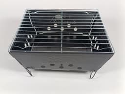 Opvouwbare barbecue 25 x 25 x 11,5 cm - Houtskoolbarbecue - BBQ met ventilatiegaten - 25 x 25 x11,5 cm - Lichtgewicht constructie van staal - Ideaal voor Tuin , Park of Vakantie — thumbnail 5