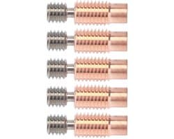 Bimetaal Heatbreak - Hitteonderbreking Warmteonderbreking - 3D Printen - Ti Legering Koper - 5 stuks - Metaal