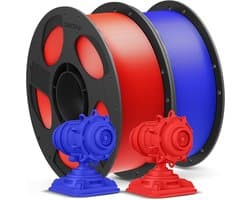 PLA+ Filament - 3D Print Draad - 3D Printen - Glitter Effect - 2 kg - Blauw en Rood
