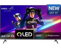 CHiQ U55QST - Smart TV 55 Inch - QLED Pro Google TV - FHD 1080P - Randloos Metal Design - Dolby Audio - 2025 Nieuw