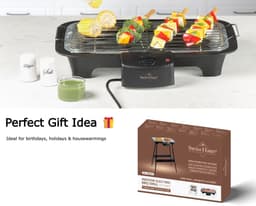 Swiss Haus® SBQ23 Elektrische BBQ - 38 x 22 cm - Staand en Tafelmodel Barbecue - 2000W Tafelbarbecue – Thermostaat Regelbaar – Vaatwasbestendig Rooster - Anti-Roest Grill - Zwart — thumbnail 4