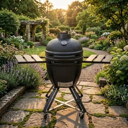 HEAT Premium Kamado Barbecue Fyregg 18 Inch - Keramische BBQ - Zwart - Houtskoolbarbecue — thumbnail 3