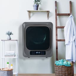 Afvoerdroger - Wanddroogkast met UV Sterilisatie en 6 Programma's - 3 kg Capaciteit - Grijs — thumbnail 9