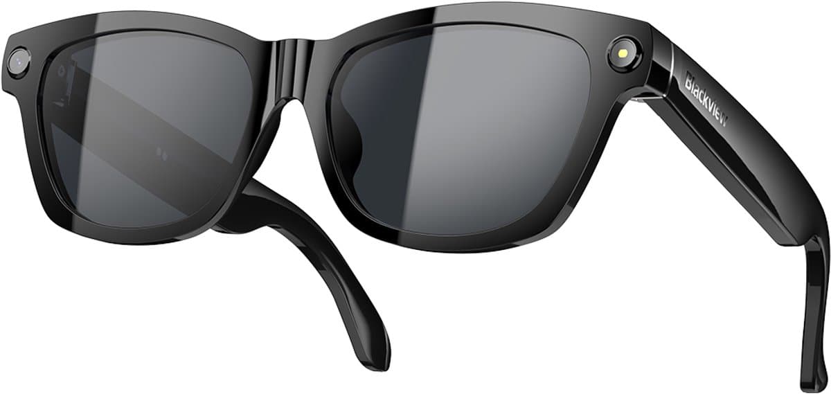 Blackview BV100 Smart Glasses - Slimme bril met camera - Spraakgestuurde AI-assistent - Bluetooth-bellen, vertaling, objectherkenning - BT 5.4 - 32GB - 220 mAh - Zwart — afbeelding 1