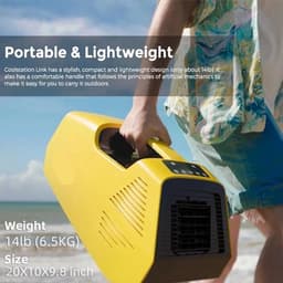 Mobiele Airconditioner – Draagbare Airco – Outdoor Koeling – Compacte Klimaatbeheersing – Lichtgewicht 6,5 Kg – 2380 BTU - 43 dB Geluid – Meerdere Modi — thumbnail 3