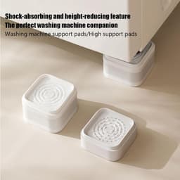 Meubelverhogers - Bankverhogers Wasmachineblokken - Meubels Verhogen - Stapelbaar en Anti-slip - 8 x 8 x 3.1 cm - Zwart — thumbnail 3