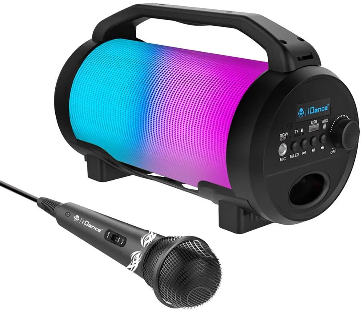iDance CYCLONE400BK Karaoke Set - Bluetooth Party Speaker met Disco LED-Verlichting - Inclusief Microfoon — afbeelding 1