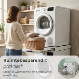Morelia® Tussenstuk Wasmachine en Droger - Stapelkit Wasmachine Droger - Universeel - Wit — thumbnail 2