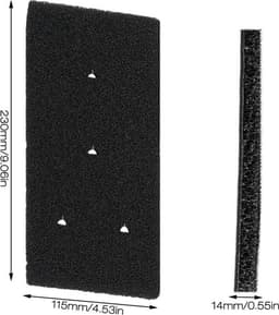 Vier vervangende drogerfilters Geschikt voor Bauknecht Privileg en Whirlpool HX 481010716911 drogers, sponsfilterpads Geschikt voor warmtepompdrogers en condensdrogers, afmetingen 230x115x14 mm. — thumbnail 3