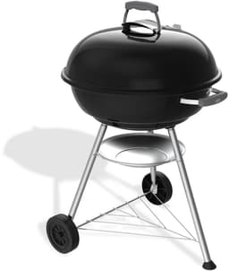 Weber Compact Kettle - Ø 57 cm Grillrooster - Houtskoolbarbecue - Zwart - Asopvangschaal - 2 Duurzame, weerbestendige wielen - Handige dekselhaak - Kras- en roestbestendig — thumbnail 3